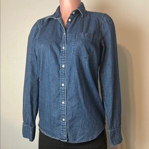 J. Crew Trademark 100%Cotton Long Sleeve Button Down Women's Size S